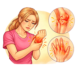 Swelling or stiffness in joints