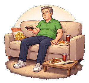 Reduced physical activity levels